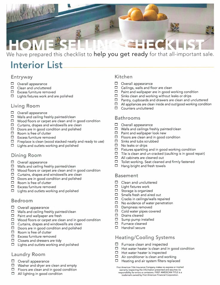 buyer seller mistakes checklist