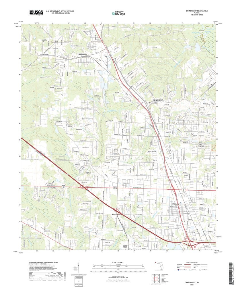 cantonment florida map