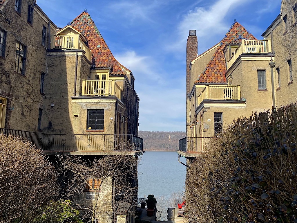 cliffside entrance walkway
