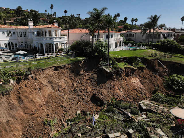 coastal bluff landslide