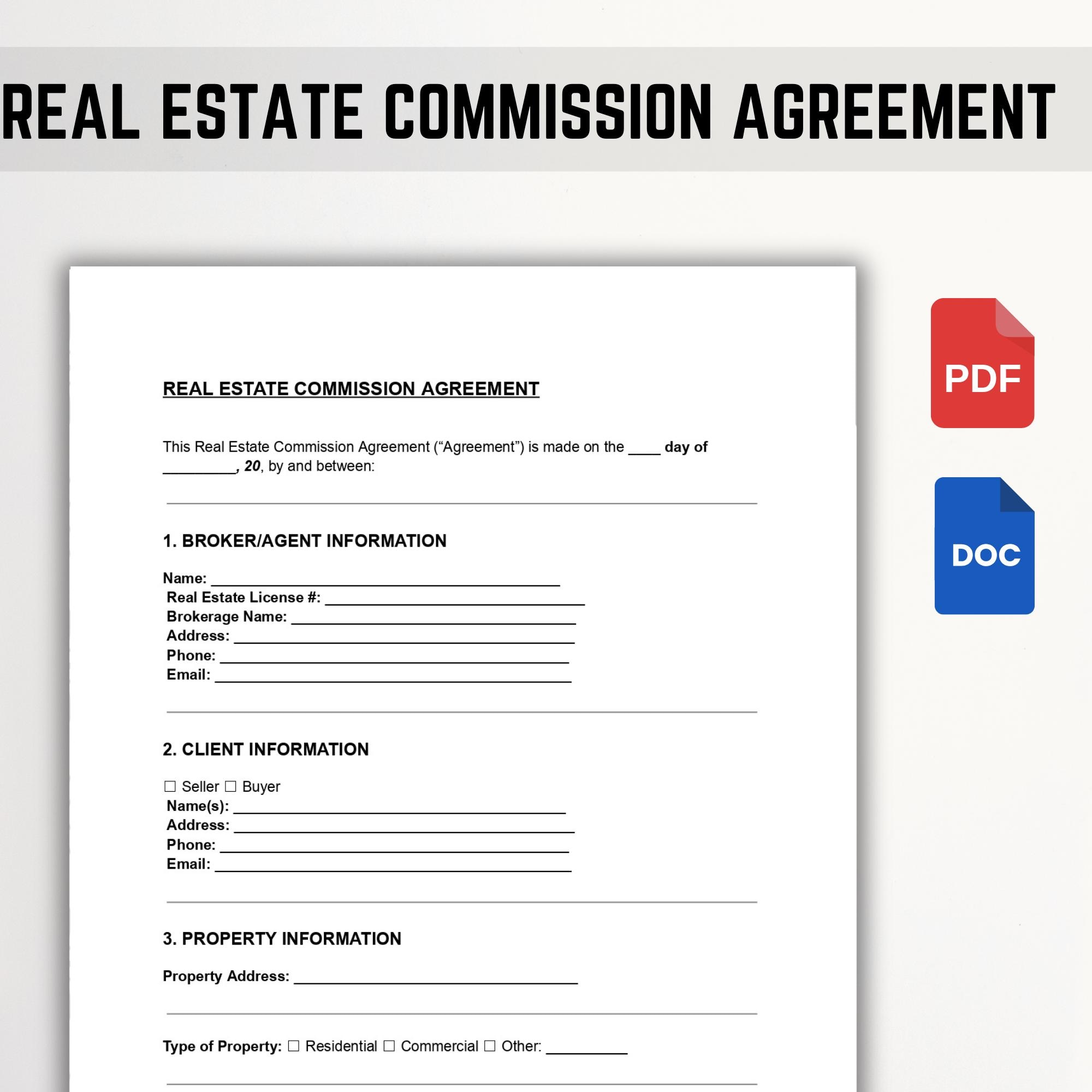 commission agreement paperwork