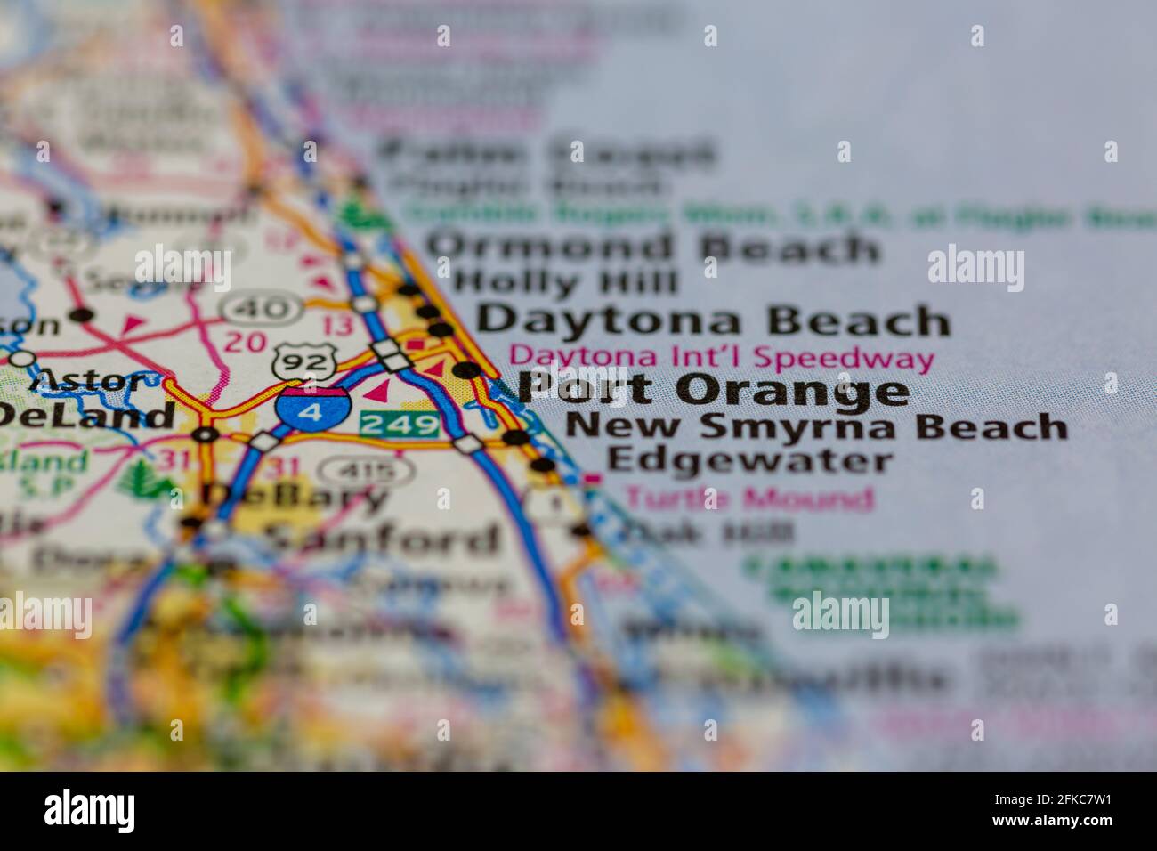 commute map Daytona Orlando