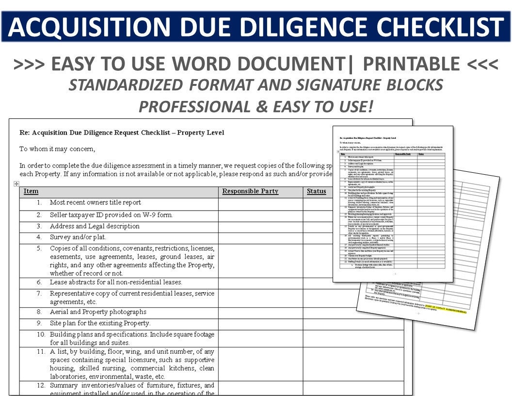 condo due diligence checklist