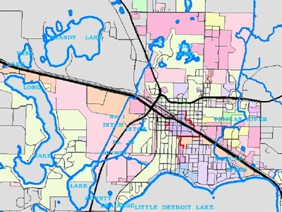 detroit lakes zone map