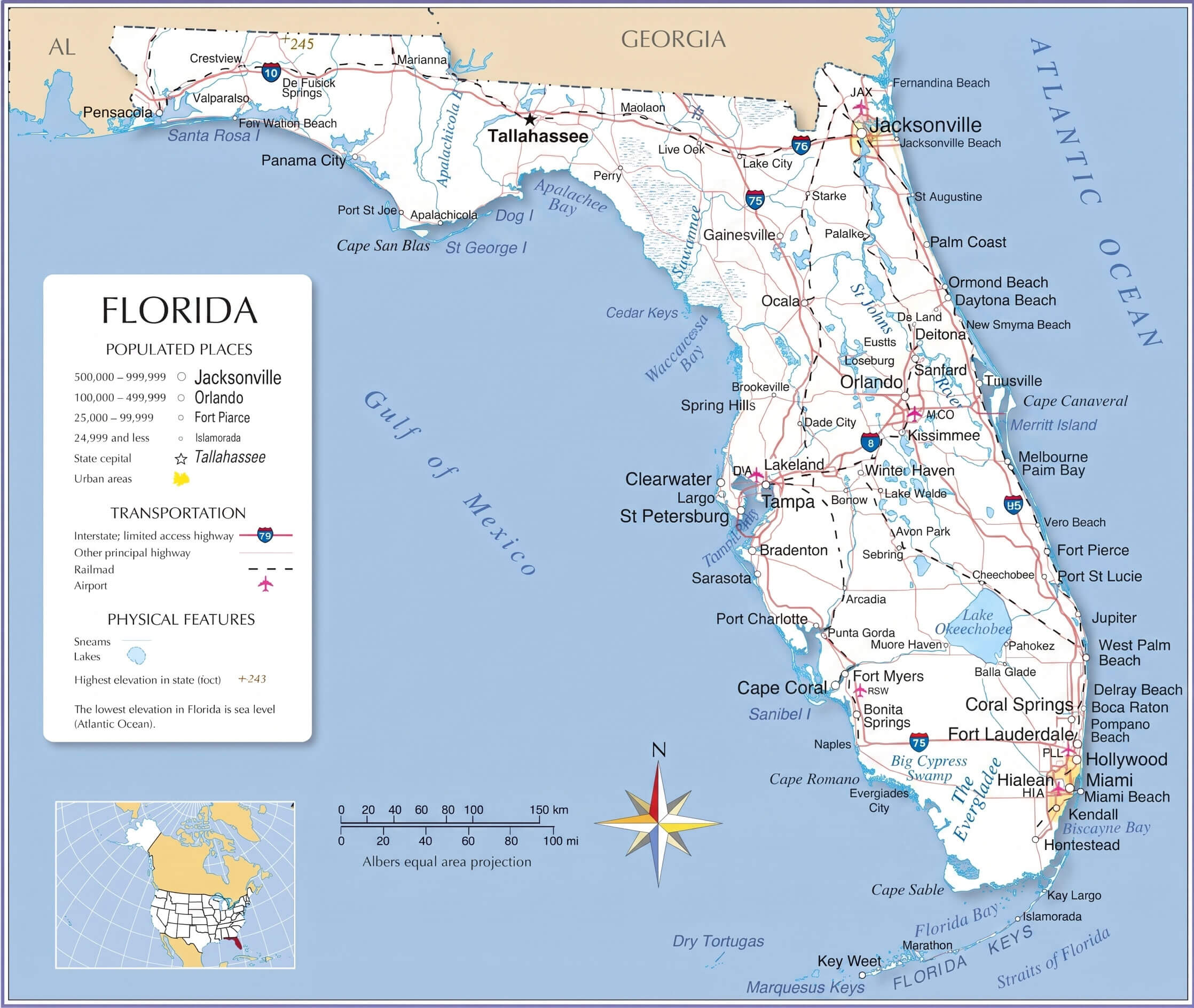 distance table map