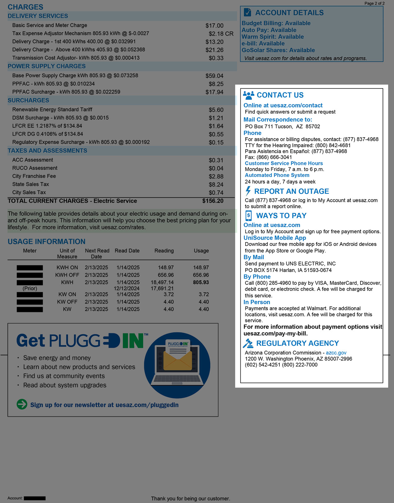 electric bill summer