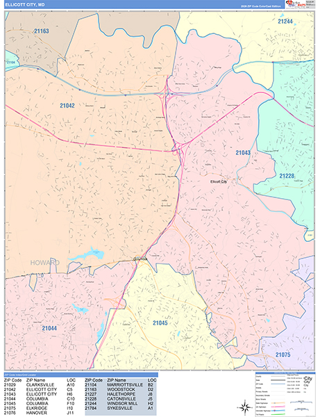 ellicott city map location