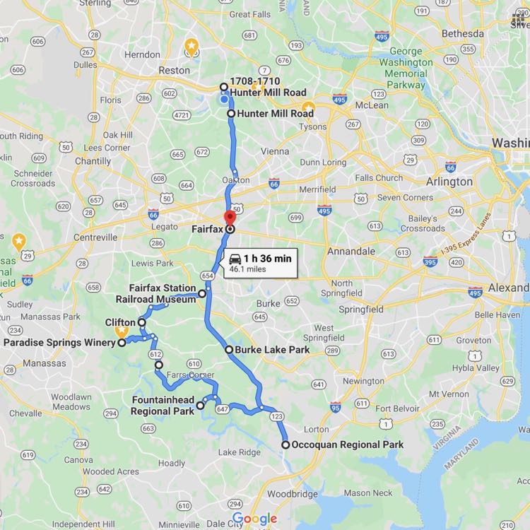 fairfax station commute map