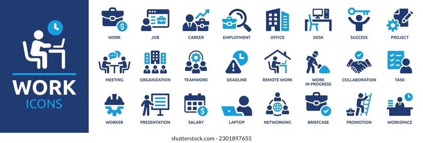family investor remote worker icons