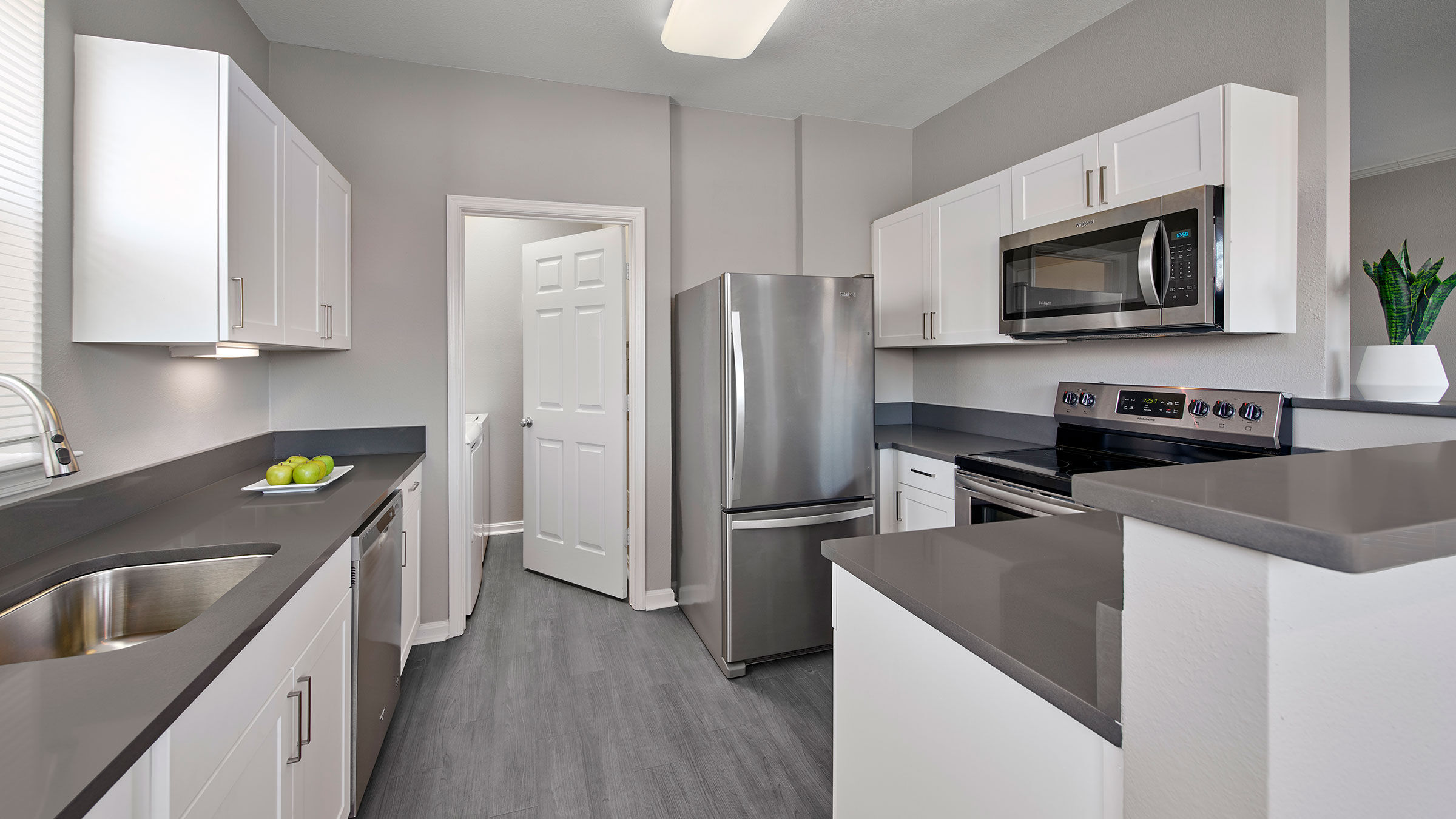 furnished apartment kitchen