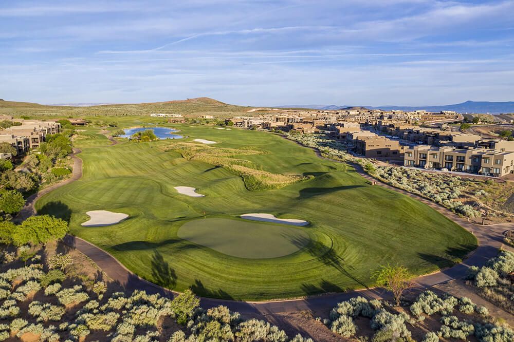 gated golf community aerial