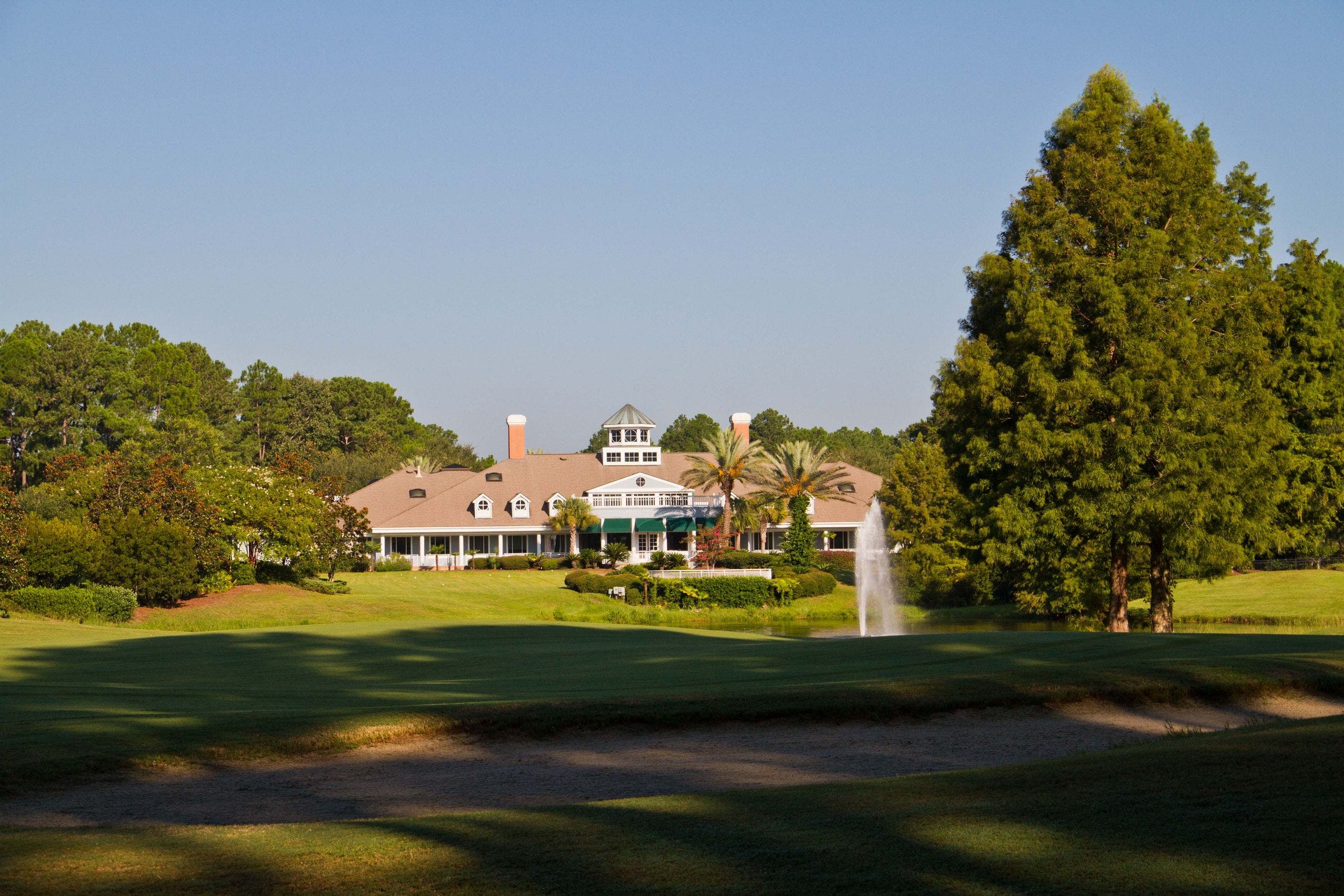golf course and clubhouse