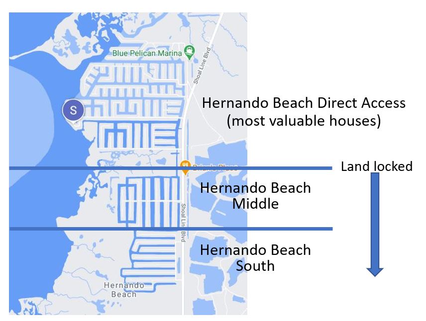 hernando beach section map