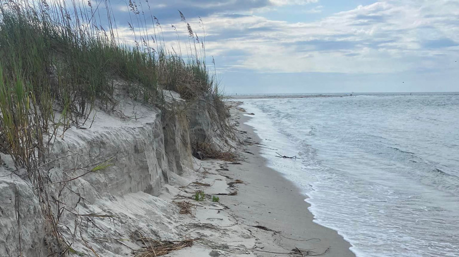 hurricane beach damage