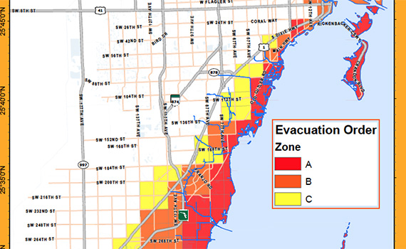 hurricane evacuation zone map