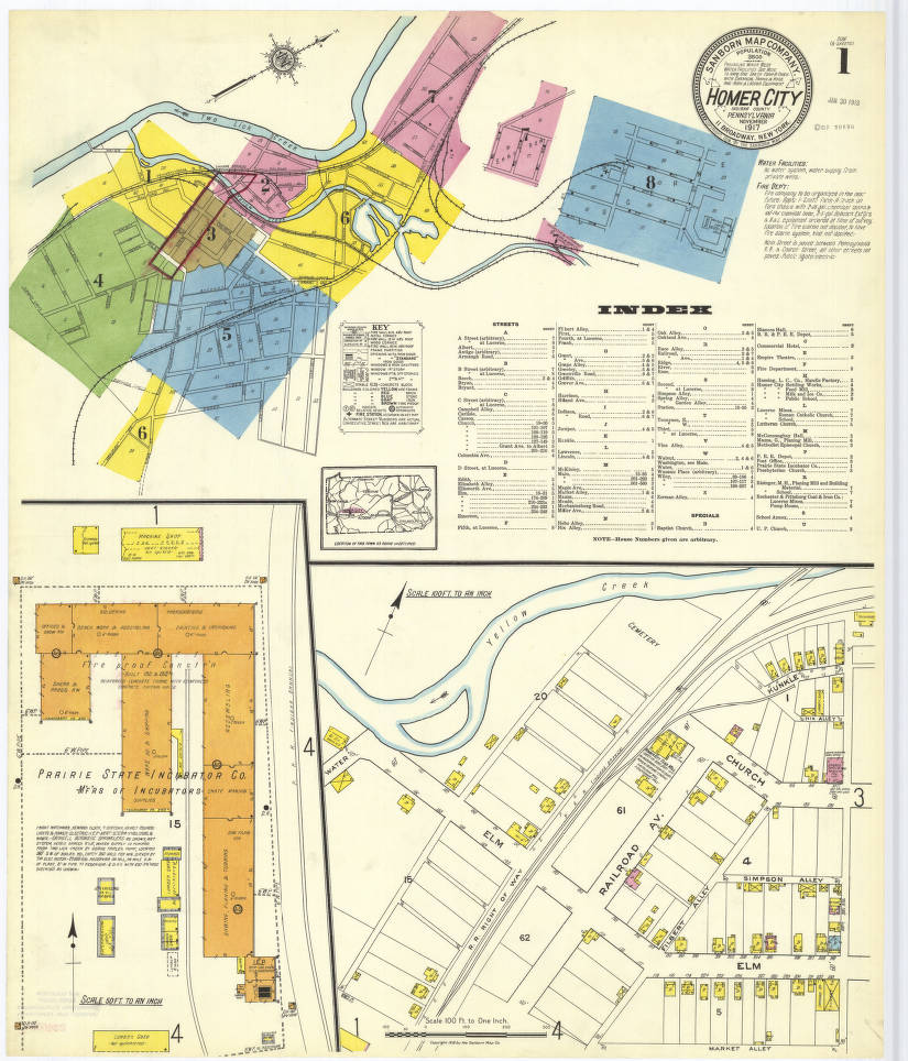 indiana county towns map