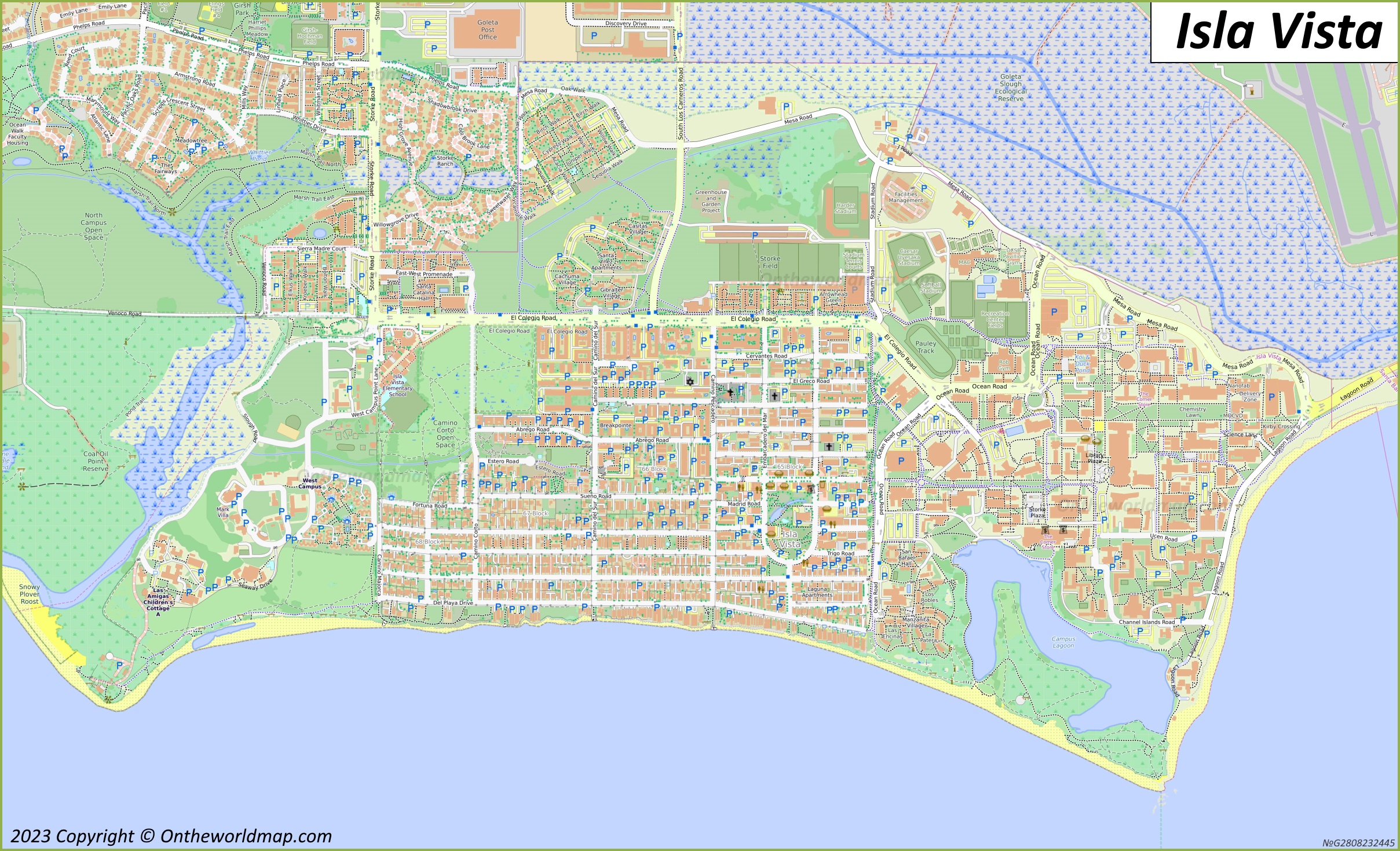 isla vista zip boundary map