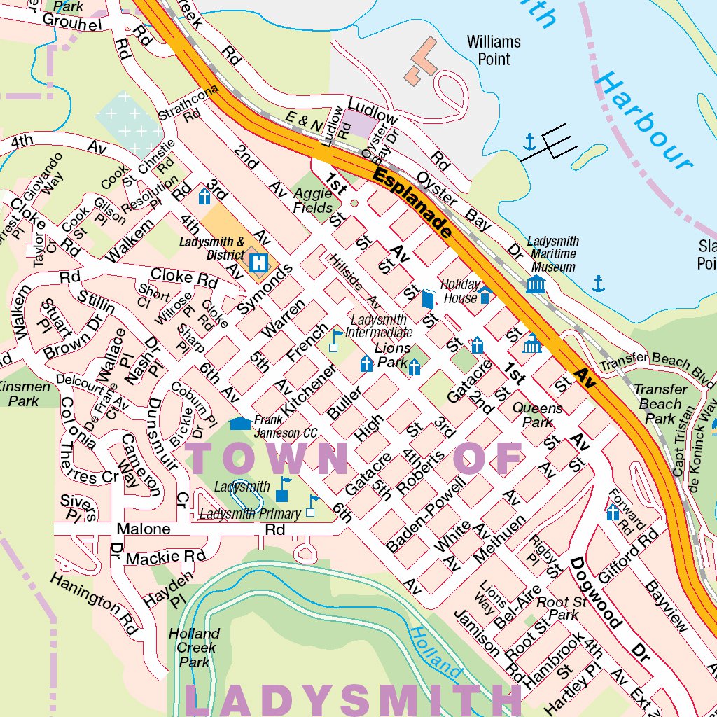 ladysmith neighbourhoods map