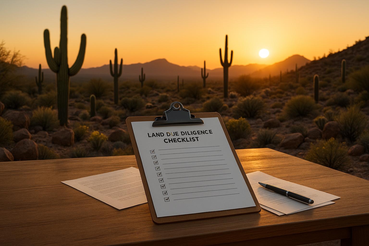 land buyer checklist desert