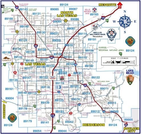 las vegas neighborhood map
