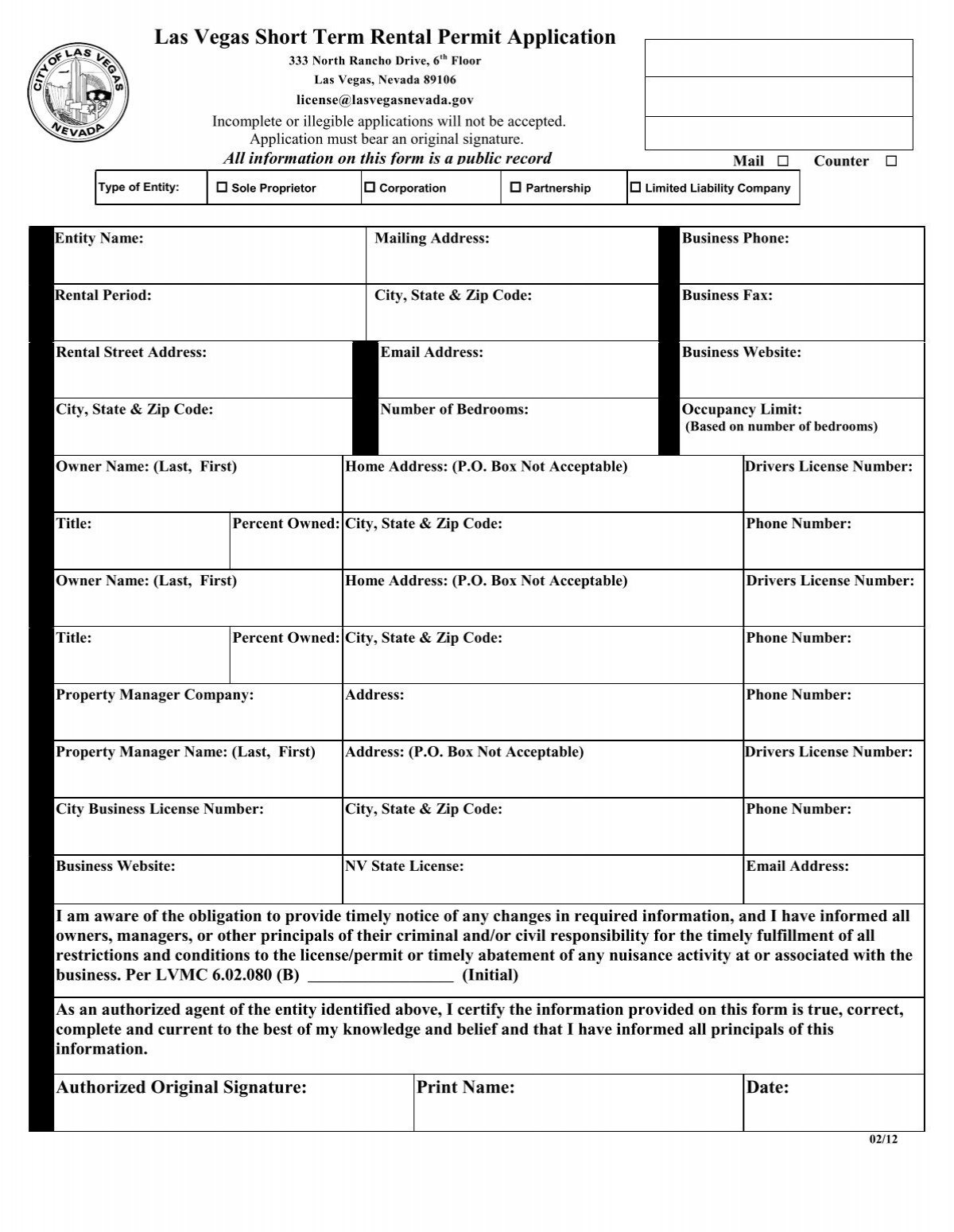 lease application paperwork
