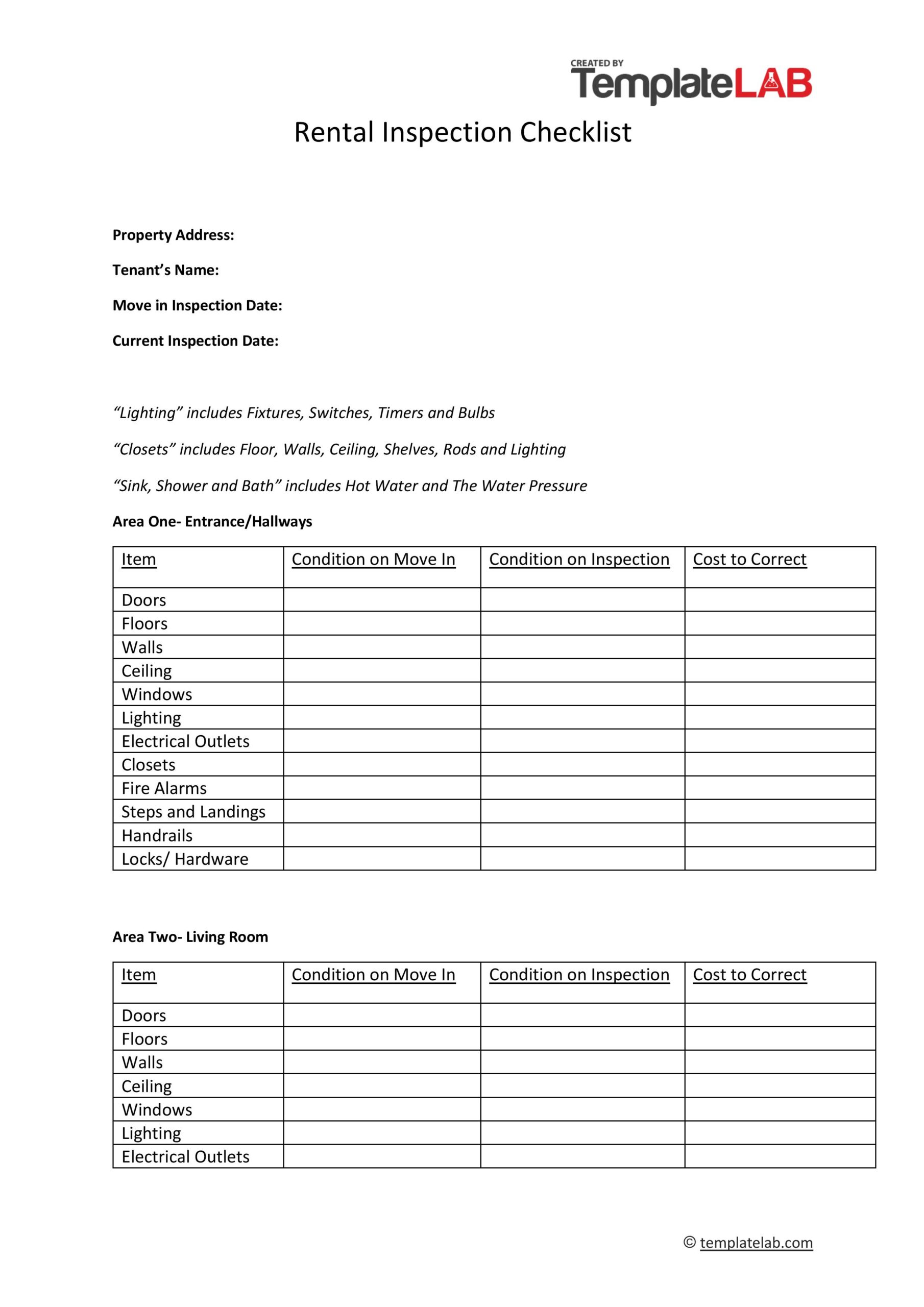 lease checklist