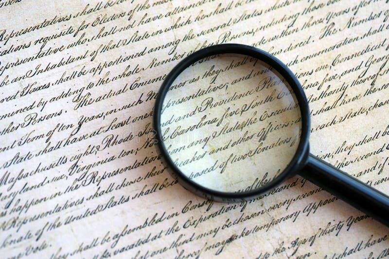 magnifying glass document