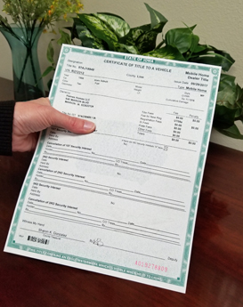 mobile home title paperwork