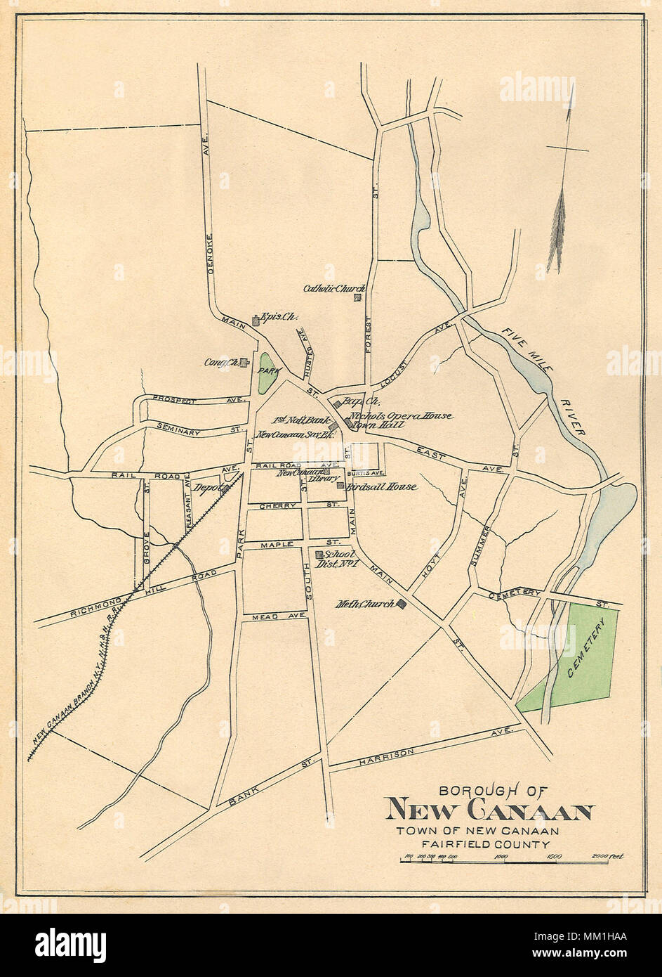 new canaan neighborhood map
