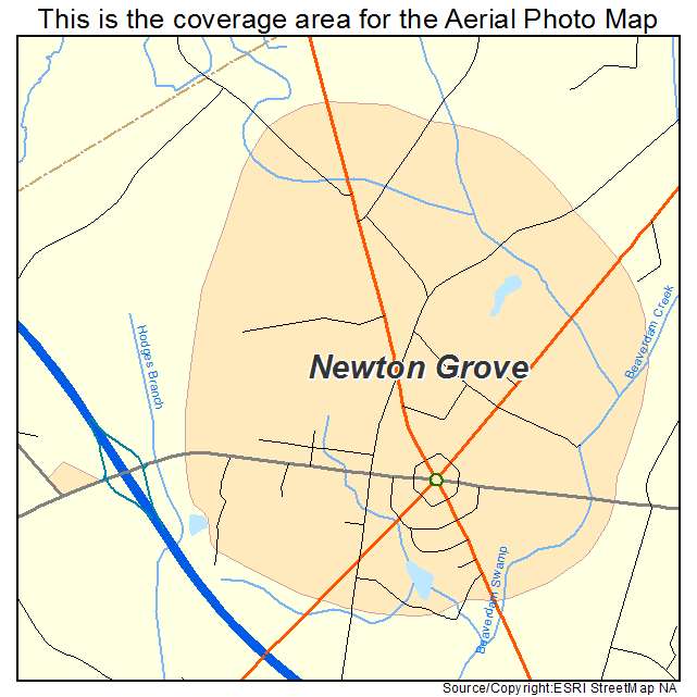 newton grove town map