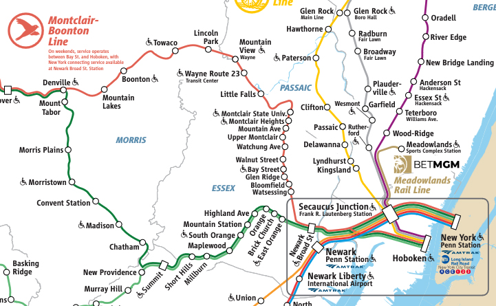 njtransit montclair boonton line map