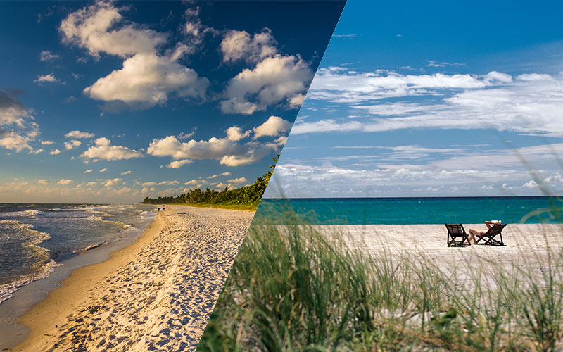 north south beach comparison