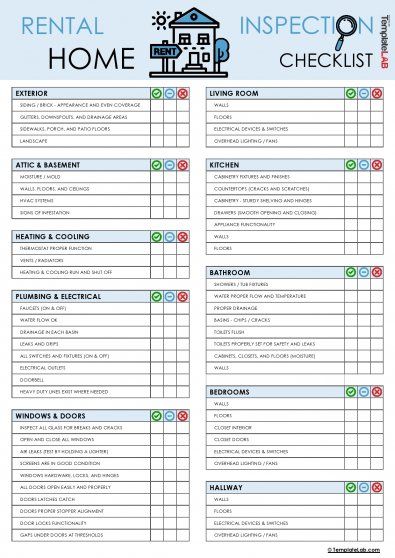 pre-lease inspection checklist