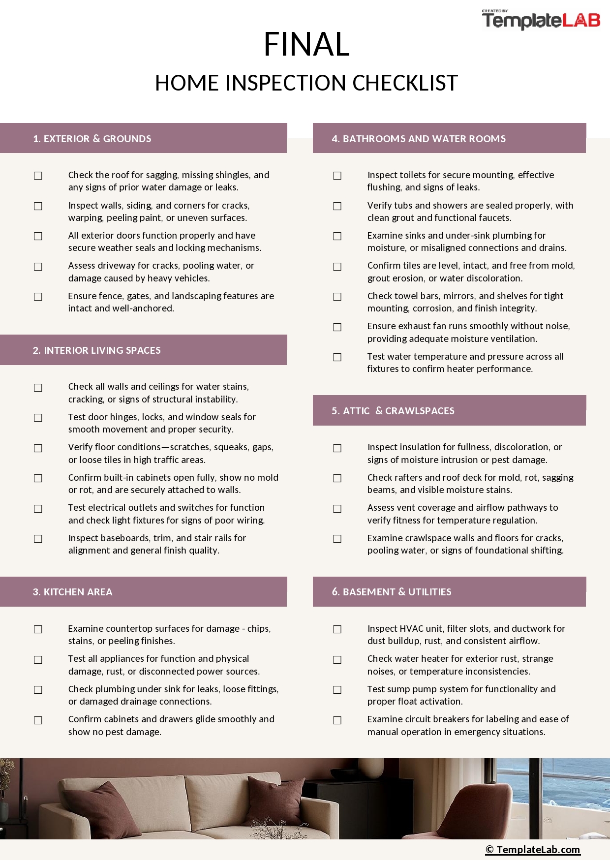pre-offer verification checklist