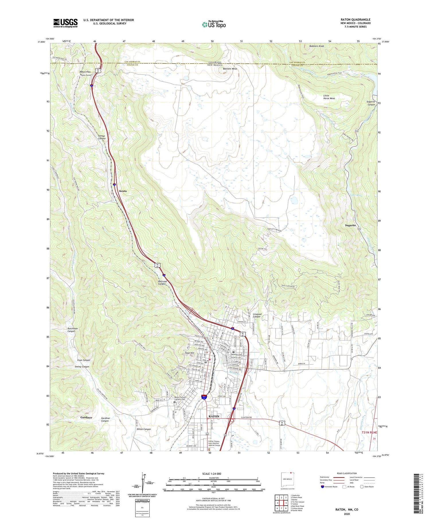 raton sub-area map