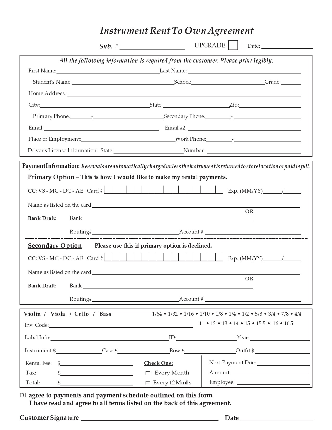 rent-to-own contract checklist