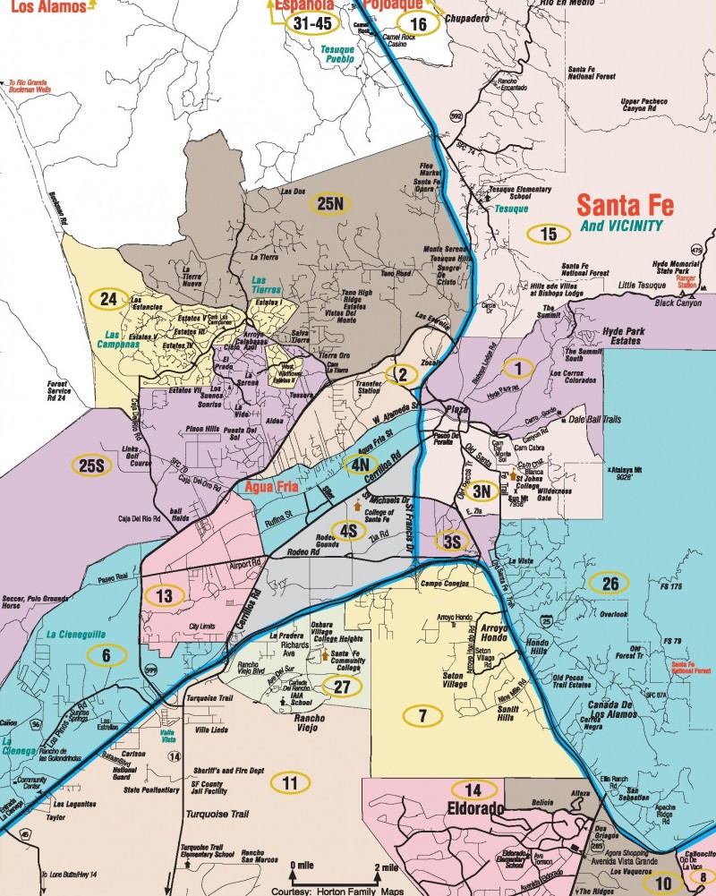 santa fe neighborhood map