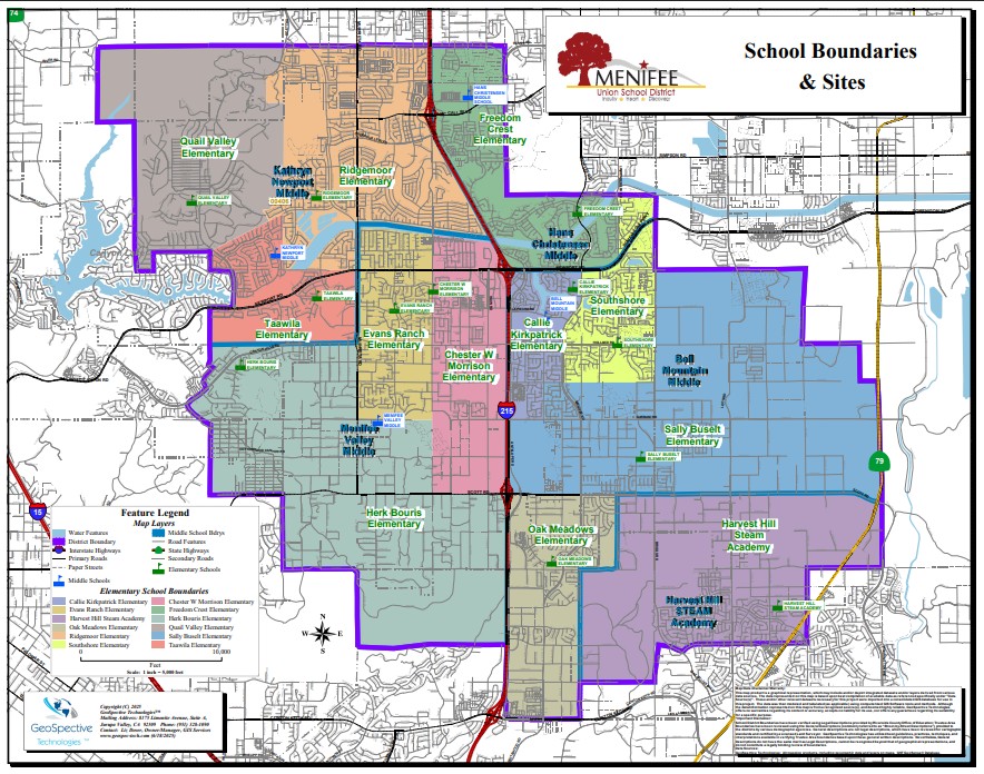 school district commute map