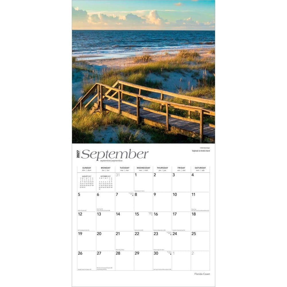 seasonal calendar Florida coast