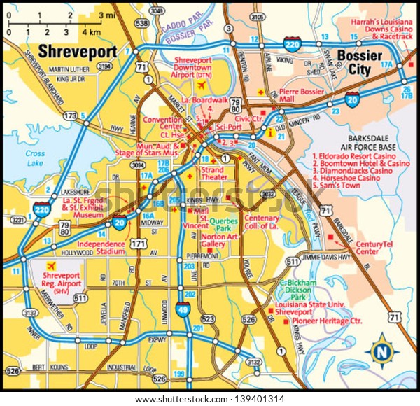 shreveport commute map