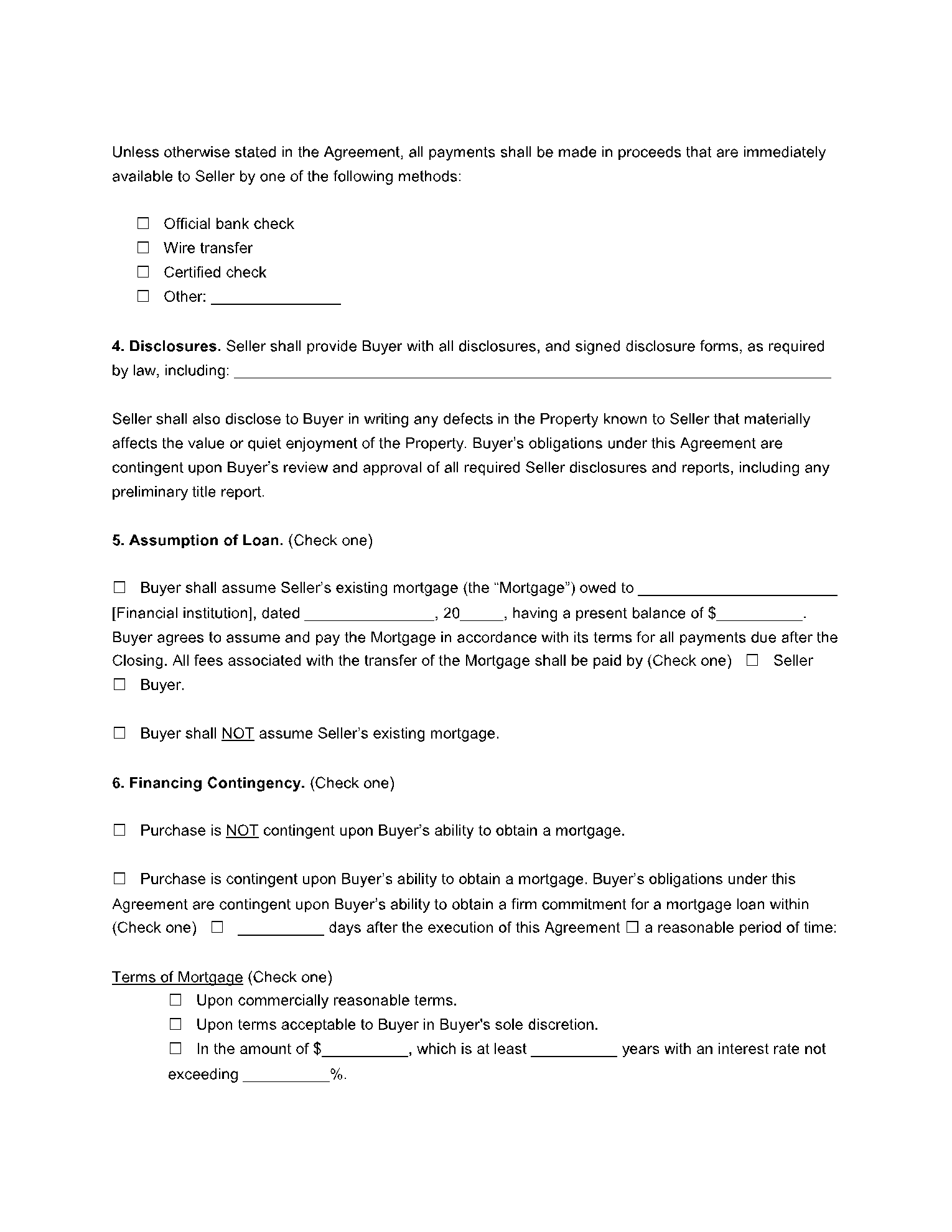 signing purchase contract