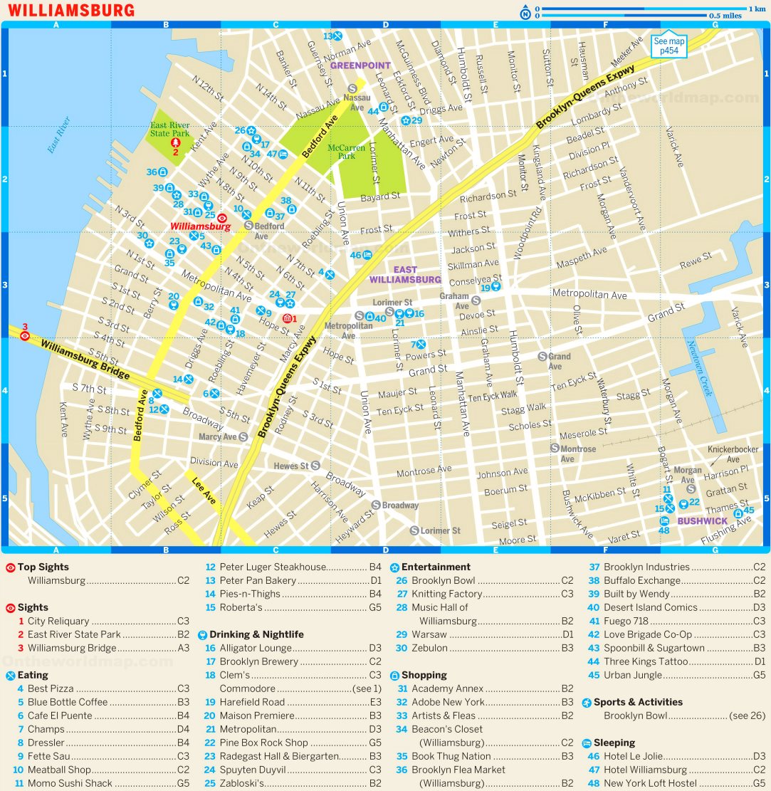 south williamsburg map