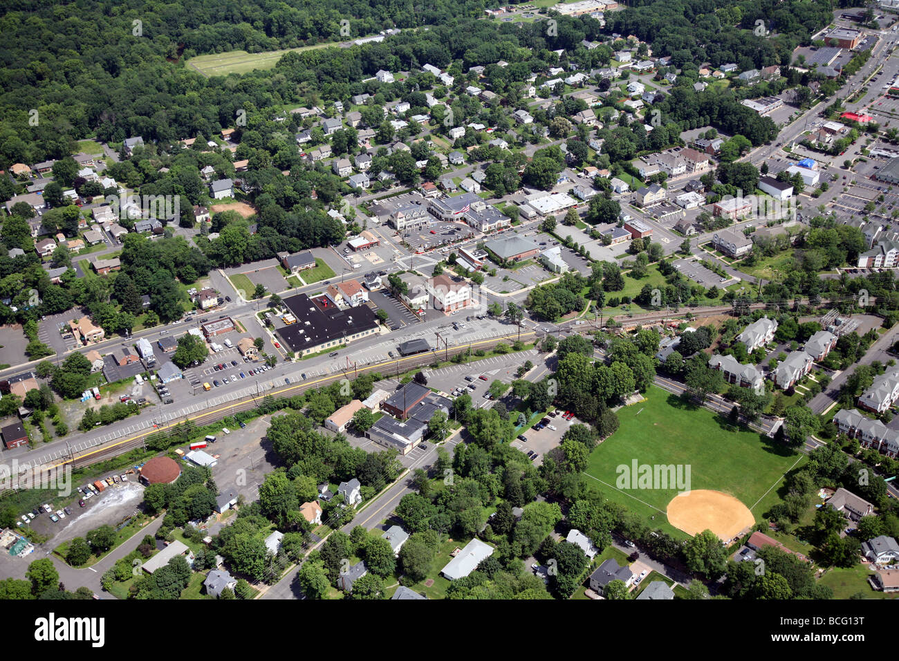 suburban neighborhood street