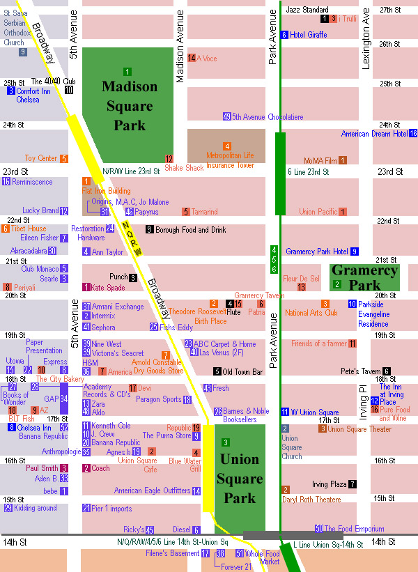 subway map flatiron