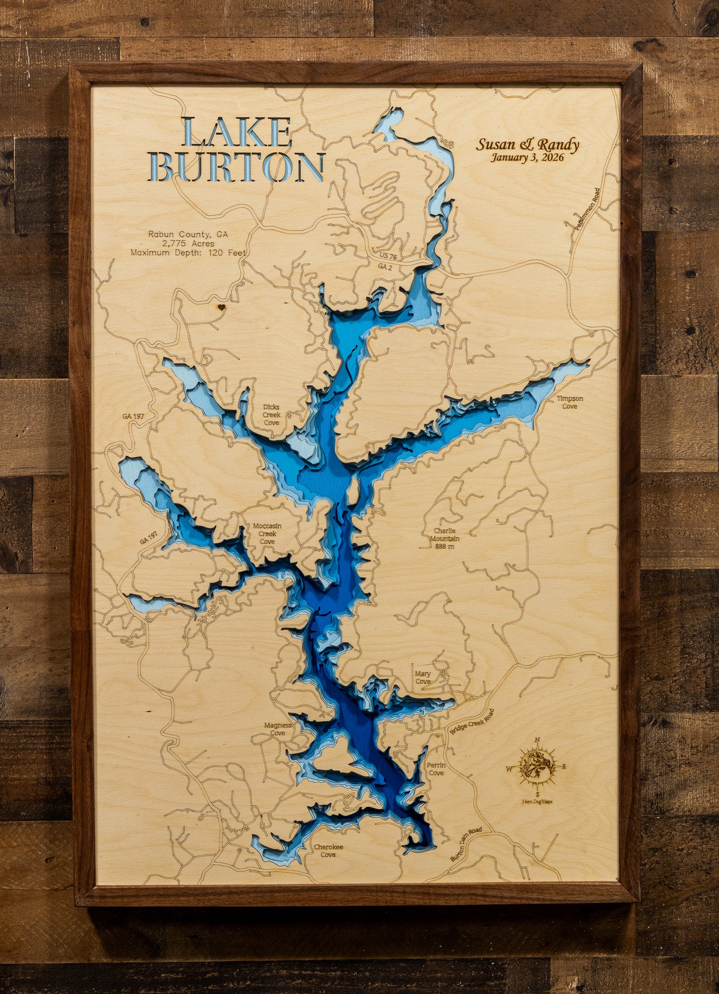 three lake comparison map