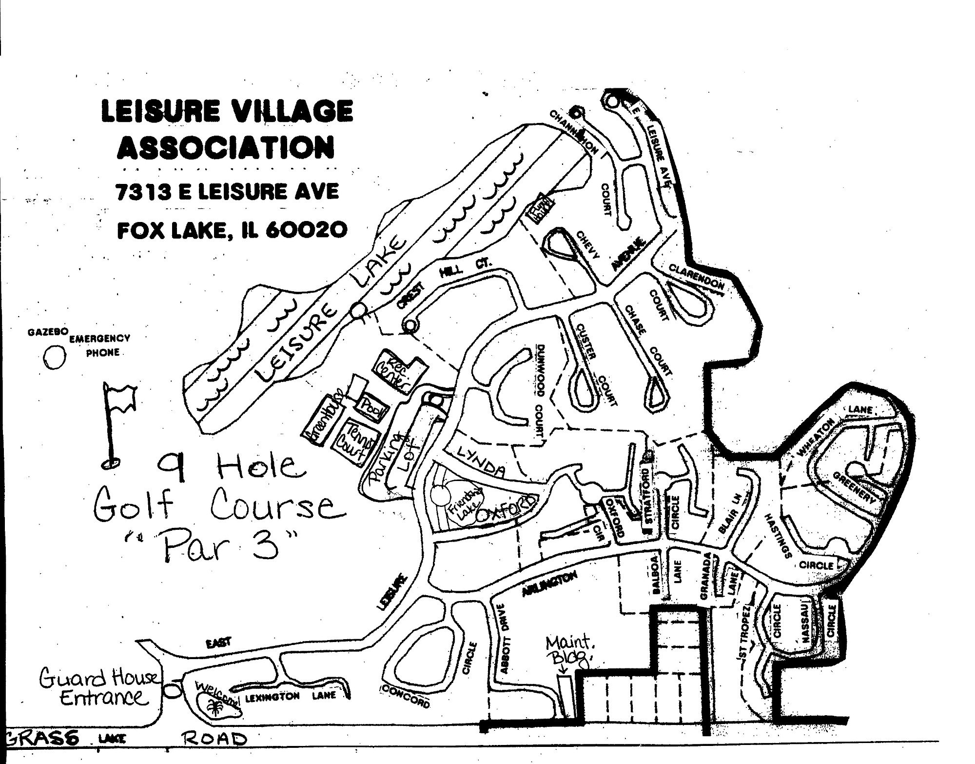 three leisure villages map