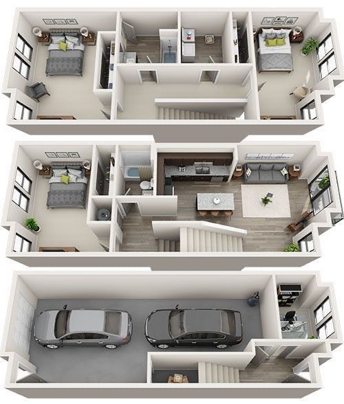 townhome floor plan layout