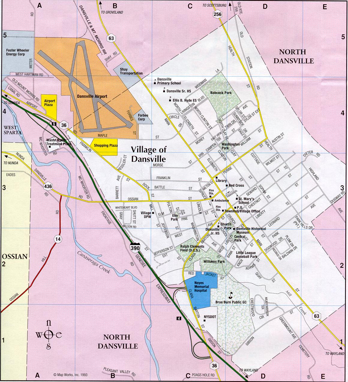 village town boundary map