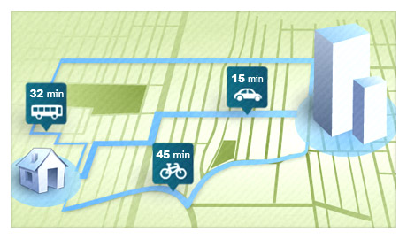 walk score transit score map