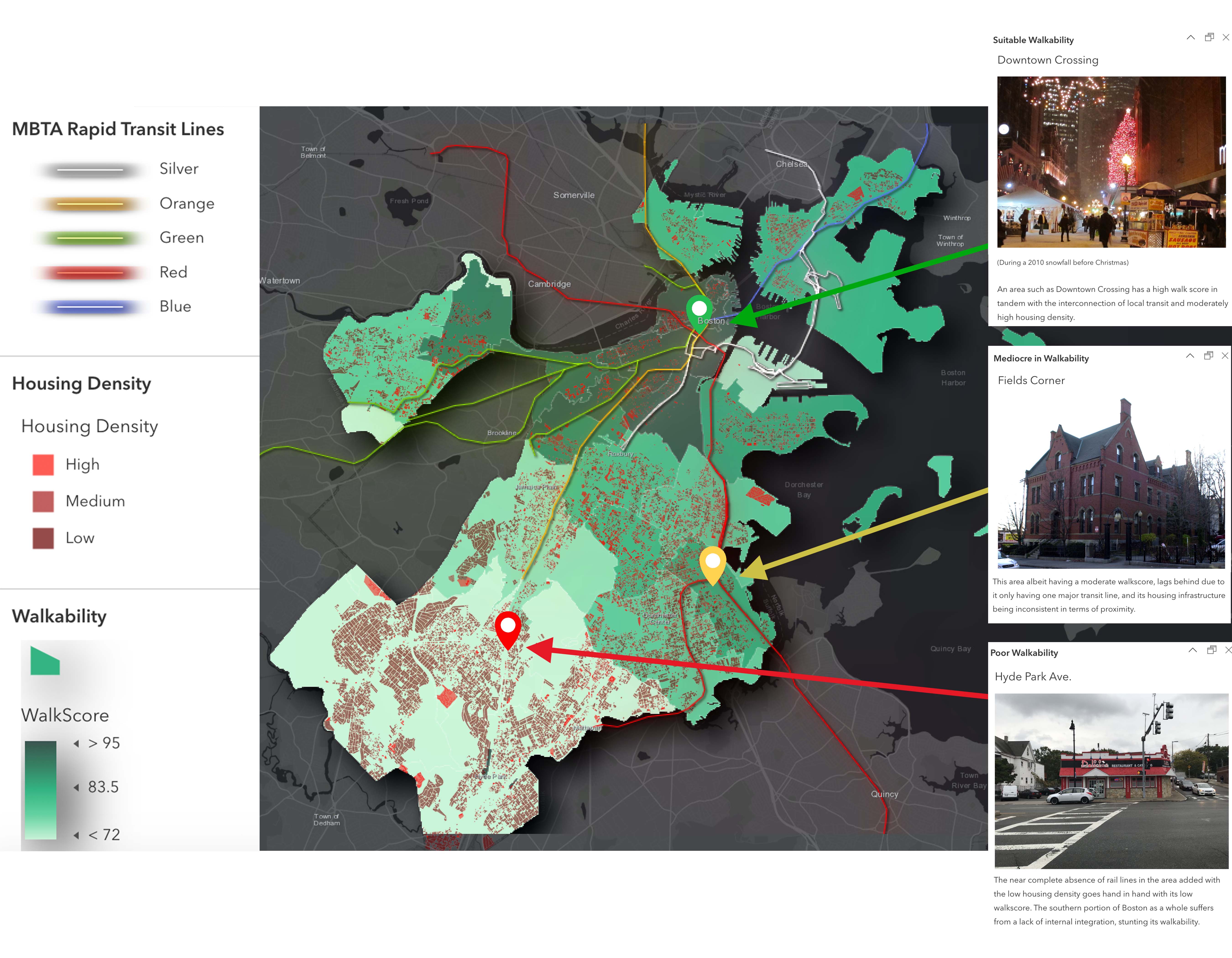 walk transit score map